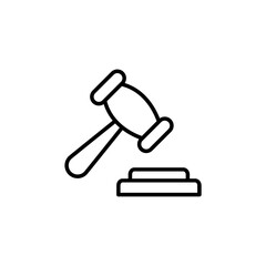 judge gavel icon flat style trendy stylist simple