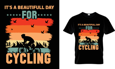 Cycling T-shirt Design template