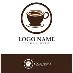 Coffee cup Logo Template vector icon illustration  design