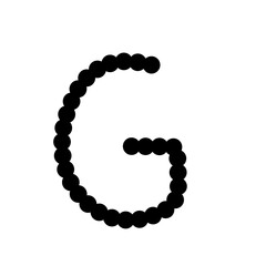 Dot alphabet fonts, dotting style, New font