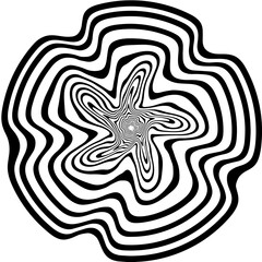 Parametric patterns.Pattern with black and white elements. Vector illustration isolated on white background.
