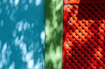 Outer wall of the colorful house in La Boca, Buenos Aires, Argentina