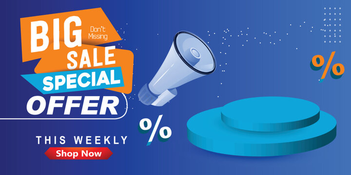 Mega discount with reduction Special offer Illustration. limited time Final super sale vector Poster template. Extra bonus Big sale vector Design. Special offer discount on weekend promotion Banner 