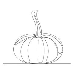 pumpkin drawing in one continuous line