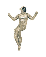 astronaut explorer is floating