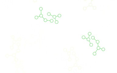 Light Green, Yellow vector pattern with artificial intelligence network.