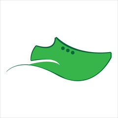 Shoe leaf logo icon design illustration template web