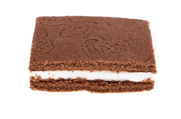 biscuit with milk cheese cream isolated