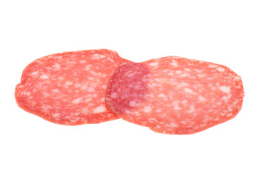 sliced sausage isolated