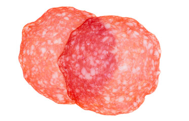 sliced sausage isolated
