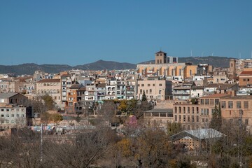 Beautiful shot of the cityscape of Old Town of Igualada in Barcelona province,  Catalonia