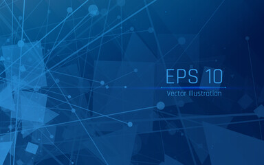 Futuristic abstract background. Server, internet, speed. Futuristic tunnel HUD. Motion graphics for an abstract data center . wireframe ,dark background and Dotted texture template.