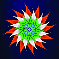 Indian flag floral background for independence day