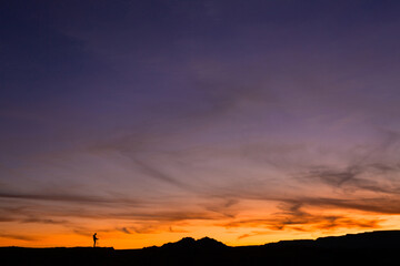 sunset in the mountains