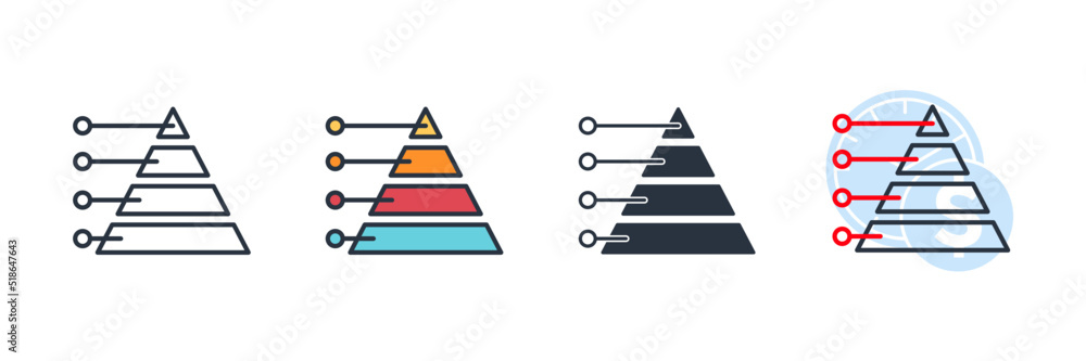 Poster diagram icon logo vector illustration. graph symbol template for graphic and web design collection
