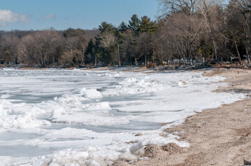 Spring Thaw On The Bay of Green Bay, Wisconsin