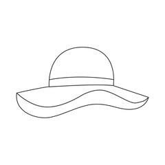 Hat outline, great design for any purposes.  a awesome looking cap line.Cartoon style