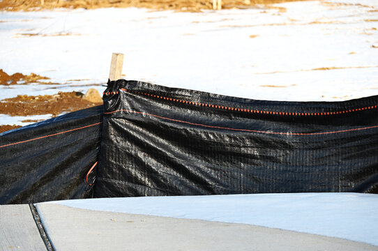 Silt Fence In Winter