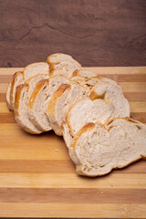 slices of bread on board