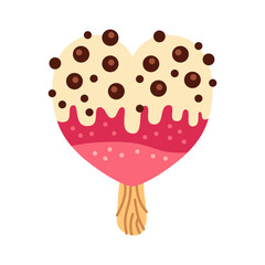 Icecream vector in nice colors isolated on white background. Vector illustration for web design or print. Ice cream in bright cartoon style.