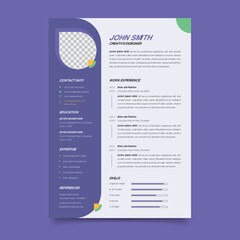 Creative minimalist cv templates