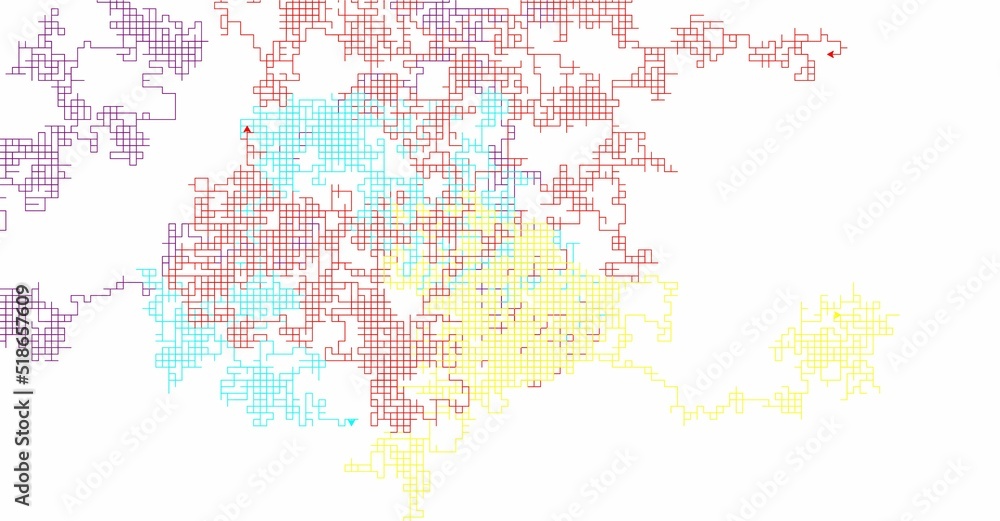 Aufkleber map of countries designed with colorful squares and lines on white background