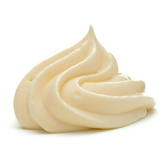 Mayonnaise swirl  isolated on white background cutout