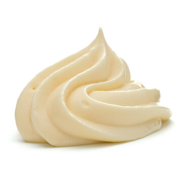 Mayonnaise swirl  isolated on white background cutout