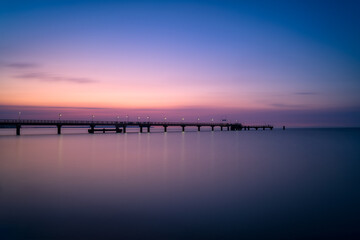 Fototapeta na wymiar pier at the Baltic Sea at sunset