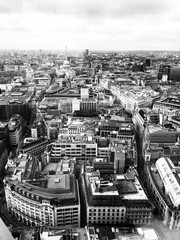 Panoramic Aerial View of skyline of City of London, England, UK. 