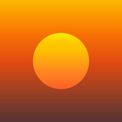 global warming gradient sky with sun vector