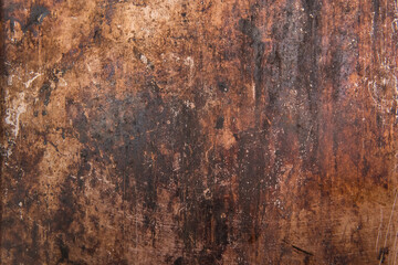 Rusty retro dirty old grunge scratched metal surface steel background damaged outdated texture obsolete shabby