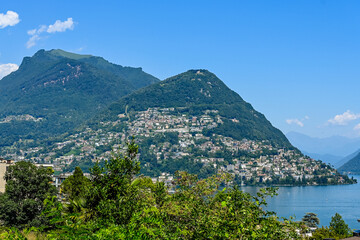 Lugano, Luganersee, Lago di Lugano, See, Seeufer, Monte Brè, Castagnola, Aussichtsberg, Wanderweg,...