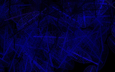 Dark Purple, Pink vector doodle layout with leaves.