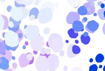Light BLUE vector background with spots.