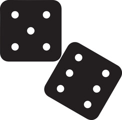 dice set Vector icon simple design. Game dice set isolated on white background. Set of dice. Traditional game dies with marked