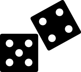 dice cubes icons set. dice set Vector icon simple design. Game dice set isolated on white background. Traditional game dies with marked