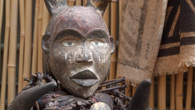 Cultural artifact of the Baga tribe who live on the coast of the Gulf of Guinea in Africa. The Baga People, 45000 total, live along the coast of Guinea, in villages and be a contains five or six clans