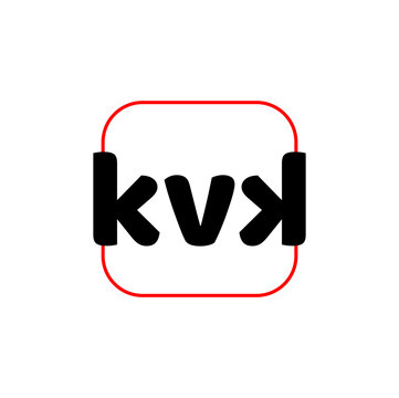 Letters kvk for logo isolated on a white background