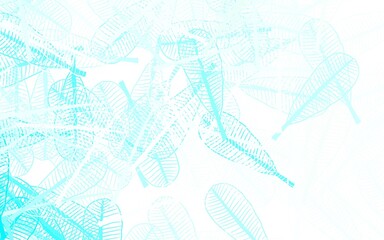 Light Blue, Green vector abstract background with leaves.