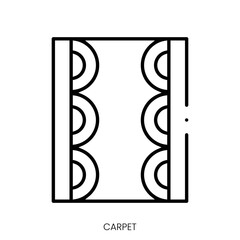 carpet icon. Linear style sign isolated on white background. Vector illustration