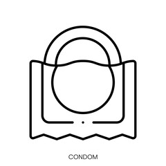 condom icon. Linear style sign isolated on white background. Vector illustration