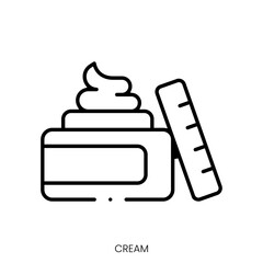 cream icon. Linear style sign isolated on white background. Vector illustration