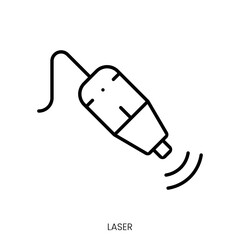 laser icon. Linear style sign isolated on white background. Vector illustration
