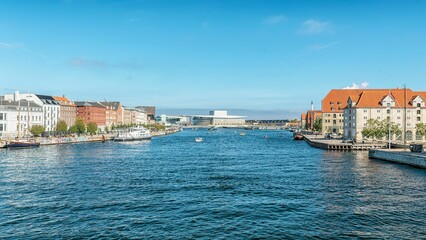 View of the river with the famous opera house in the distance