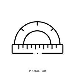 protactor icon. Linear style sign isolated on white background. Vector illustration