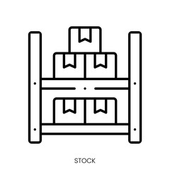 stock icon. Linear style sign isolated on white background. Vector illustration