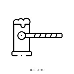toll road icon. Linear style sign isolated on white background. Vector illustration