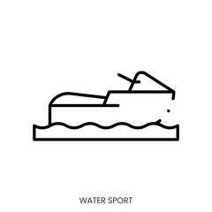 water sport icon. Linear style sign isolated on white background. Vector illustration