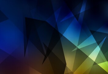 Dark Multicolor vector background with triangles.